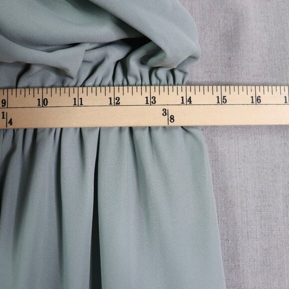 Show Me Your Mumu Heather Halter Gown | XX-Large Silver Sage Green Maxi Dress - Picture 15 of 16